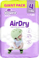 double care pelene AirDry GIANT PACK veličina 4 (7-18kg) Violeta