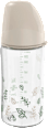 Babyflasche aus Glas cherry green, beige, von Geburt an, 240 ml Nip