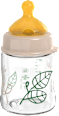 Babyflasche aus Glas cherry green, beige, von Geburt an, 120ml Nip