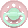 Schnuller Cherry Night Latex, rosa/grün, Gr.1, 0-6 Monate Nip