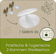Schnuller green My Butterfly Silikon, blau, Gr. 2, 5-18 Monate Nip