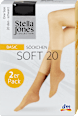 Soft Basic Söckchen One Size Schwarz 20 DEN (2 Paar) Stella Jones