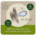 Schnuller green My Butterfly Silikon, grau/braun, Gr. 2, 5-18 Monate Nip