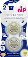 Schnuller Cherry air night Latex grau/grün, Gr.2, ab 6 Monate Nip