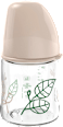 Babyflasche aus Glas cherry green, beige, von Geburt an, 120ml Nip