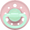 Schnuller Cherry Night Latex, rosa/türkis, Gr.2, ab 6 Monate Nip