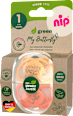 Schnuller green My Butterfly Silikon, orange, Gr. 1, 0 - 6 Monate Nip