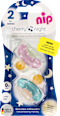 Schnuller Cherry Night Latex, rosa/türkis, Gr.2, ab 6 Monate Nip