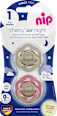 Schnuller cherry air night Latex, braun/rot, Gr.1, 0-6 Monate Nip
