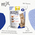 Katzenleckerli mit Lachs, Forelle & Shrimps, Nutri Pockets Meeres Mix  GimCat