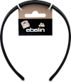 Textilná čelenka, hrubá - čierna ebelin