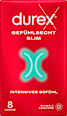 Kondome Gefühlsecht Slim Fit, Breite 52,5 mm Durex