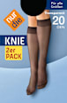 Tag für Tag Kniestrümpfe schwarz 20 DEN (2 Paar) nur die