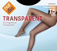 Strumpfhose transparent schwarz Gr. 44/48, 15 DEN nur die