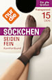 Trend & Style Söckchen Seidenfein schwarz 15 DEN (1 Paar) nur die