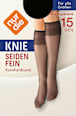 Kniestrümpfe seidenfein schwarz onesize 15 DEN nur die