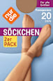 Söckchen transparent mandel onesize 20 DEN nur die