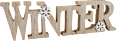 Holzschriftzug "Winter" natur-weiß keine Marke