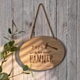Holzschild mit Spruch "Papa du bist der HAMMER" Dekorieren & Einrichten
