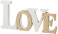Holzschriftzug "Love", weiß/natur Dekorieren & Einrichten