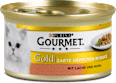 Nassfutter Katze Gold Zarte Häppchen in Sauce mit Lachs & Huhn Purina Gourmet