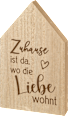 Holzaufsteller Haus "Zuhause ist da, wo die Liebe wohnt", natur Dekorieren & Einrichten