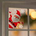 Fensterbild A3, Weihnachtsmann beflockt Dekorieren & Einrichten