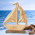 Holzaufsteller Segelboot, Mangoholz Dekorieren & Einrichten