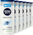 Duschgel Sensitive 3in1, Vorteilspack (6x250 ml) NIVEA MEN