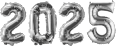 Folienballons "2025", silber Dekorieren & Einrichten