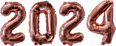 Folienballons "2024", roségold Dekorieren & Einrichten