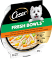 Nassfutter Hund mit Huhn, Karotten & Bohnen, fresh bowls Cesar