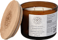 Duftkerze im Glas mit Holzdeckel, Aromatherapy Serenity 275g GALA