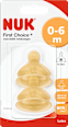 Trinksauger First Choice Plus Latex, Gr. M (Milch), 0-6 Monate NUK
