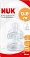 Trinksauger First Choice+ Silikon, 0-6 Monate, Gr. S (Tee) NUK