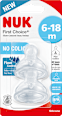 Tettarella in silicone Flow Control 6-18m First Choice+ NUK