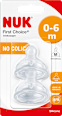 Trinksauger First Choice+ Silikon, Gr. M (Milch), 0-6 Monate NUK