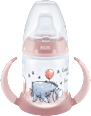 Trinklernflasche First Choice Disney Temperature Control , rosa, 6-18 Monate, 150ml NUK