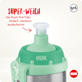 Trinkflasche Kinder Edelstahl grau, 215 ml NUK