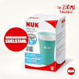 Trinklernbecher Magic Cup Edelstahl türkis, 230 ml NUK