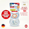Schnuller Space Night Silikon, blau/mint, 0-6 Monate NUK