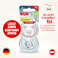 Schnuller Space Night Silikon, lila/mint,  ab 18 Monate NUK
