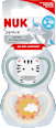 Schnuller Space Silikon, grün/aprikose, 6-18 Monate NUK