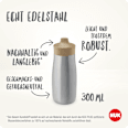 Trinkflasche Edelstahl Mini-Me beige, 300ml NUK