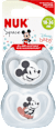 Smoczek uspokajający silikonowy 18-36m Space Disney Miki, biały NUK