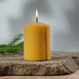 Kerze aus 100 % Bienenwachs, Wabenoptik Dekorieren & Einrichten