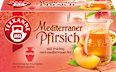 Früchtetee Mediterraner Pfirsich (20 Beutel) Teekanne