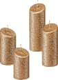 Kerzen gestuft & abgeschrägte Oberfläche, gold metallic Dekorieren & Einrichten