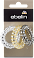 Elastici a spirale grigio, oro, e argento ebelin