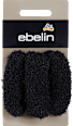 Haargummi-Set flauschig schwarz ebelin